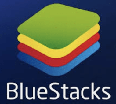 Icon of Bluestacks app. It is a very popular emulator.